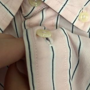 Tommy Hilfiger pink stripe button down size Large